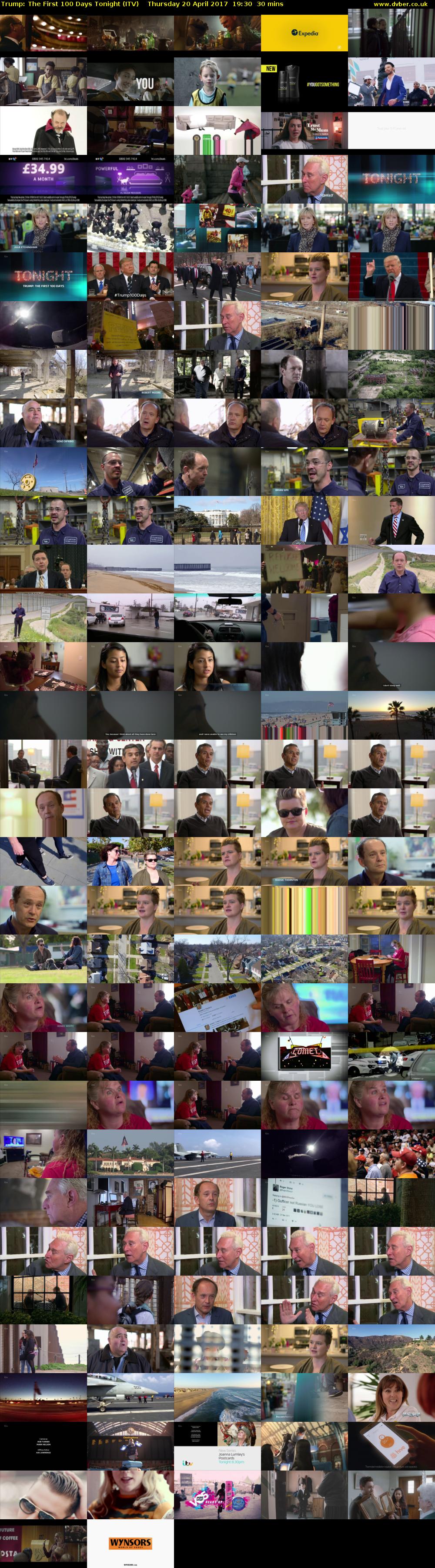 Trump: The First 100 Days Tonight (ITV) Thursday 20 April 2017 19:30 - 20:00