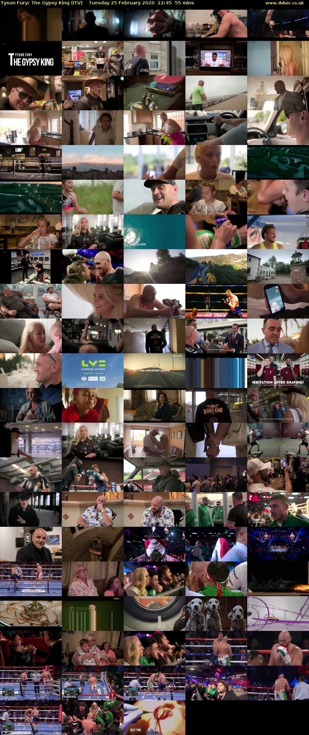 Tyson Fury: The Gypsy King (ITV) Tuesday 25 February 2020 22:45 - 23:40