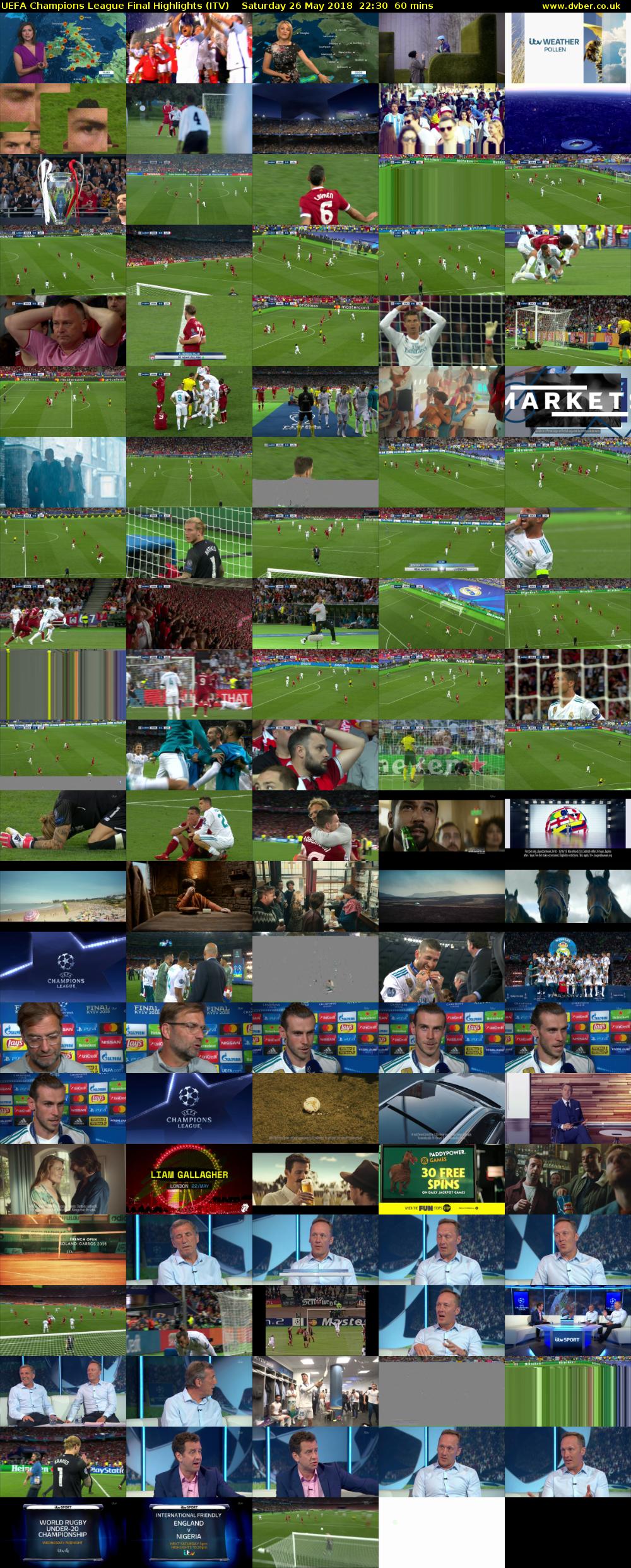 UEFA Champions League Final Highlights (ITV) Saturday 26 May 2018 22:30 - 23:30