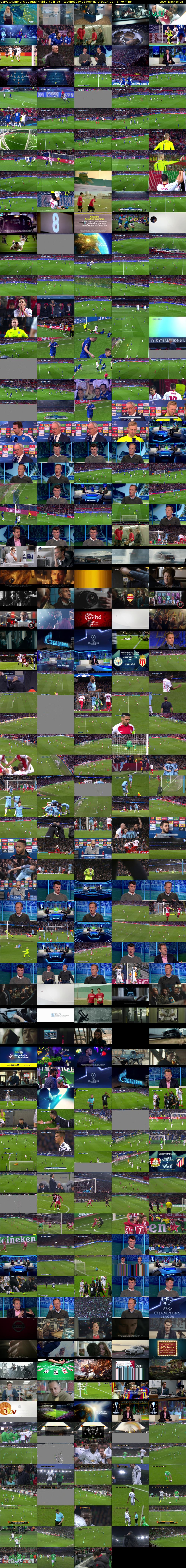 UEFA Champions League Highlights (ITV) Wednesday 22 February 2017 22:45 - 23:55