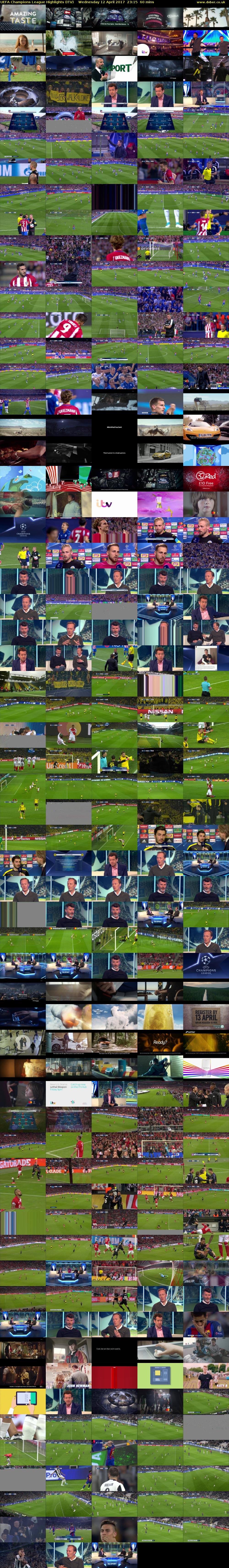 UEFA Champions League Highlights (ITV) Wednesday 12 April 2017 23:15 - 00:15