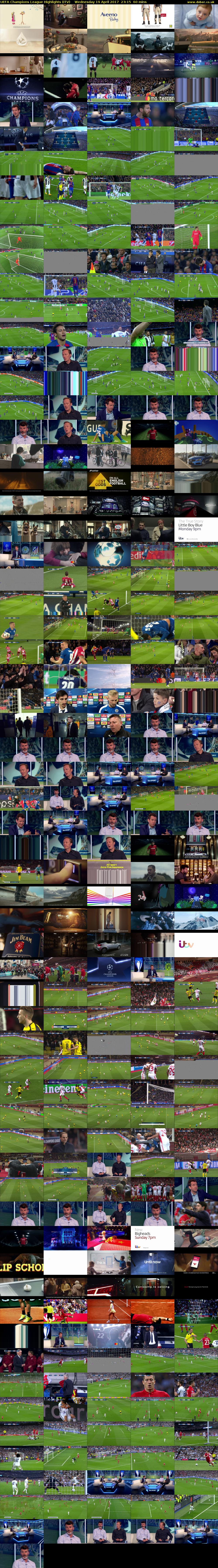 UEFA Champions League Highlights (ITV) Wednesday 19 April 2017 23:15 - 00:15