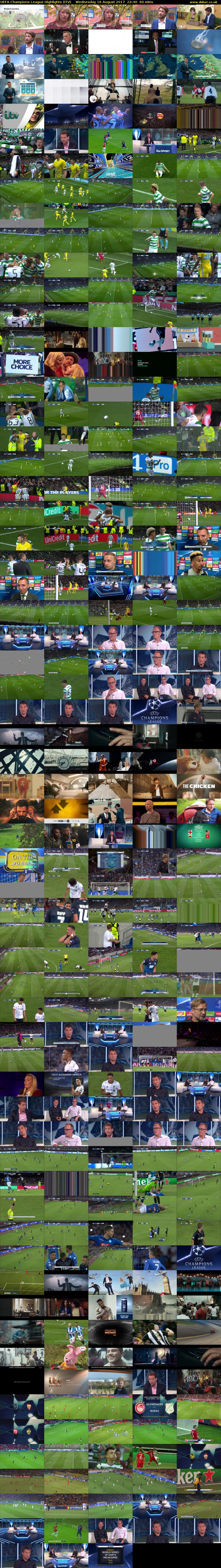 UEFA Champions League Highlights (ITV) Wednesday 16 August 2017 22:40 - 23:40