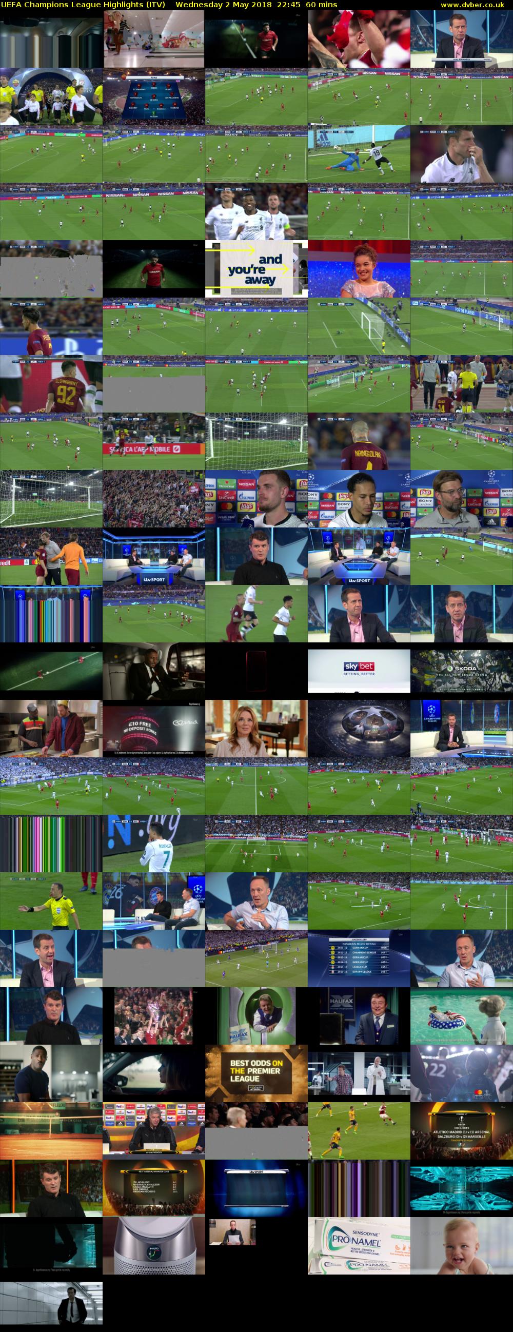 UEFA Champions League Highlights (ITV) Wednesday 2 May 2018 22:45 - 23:45
