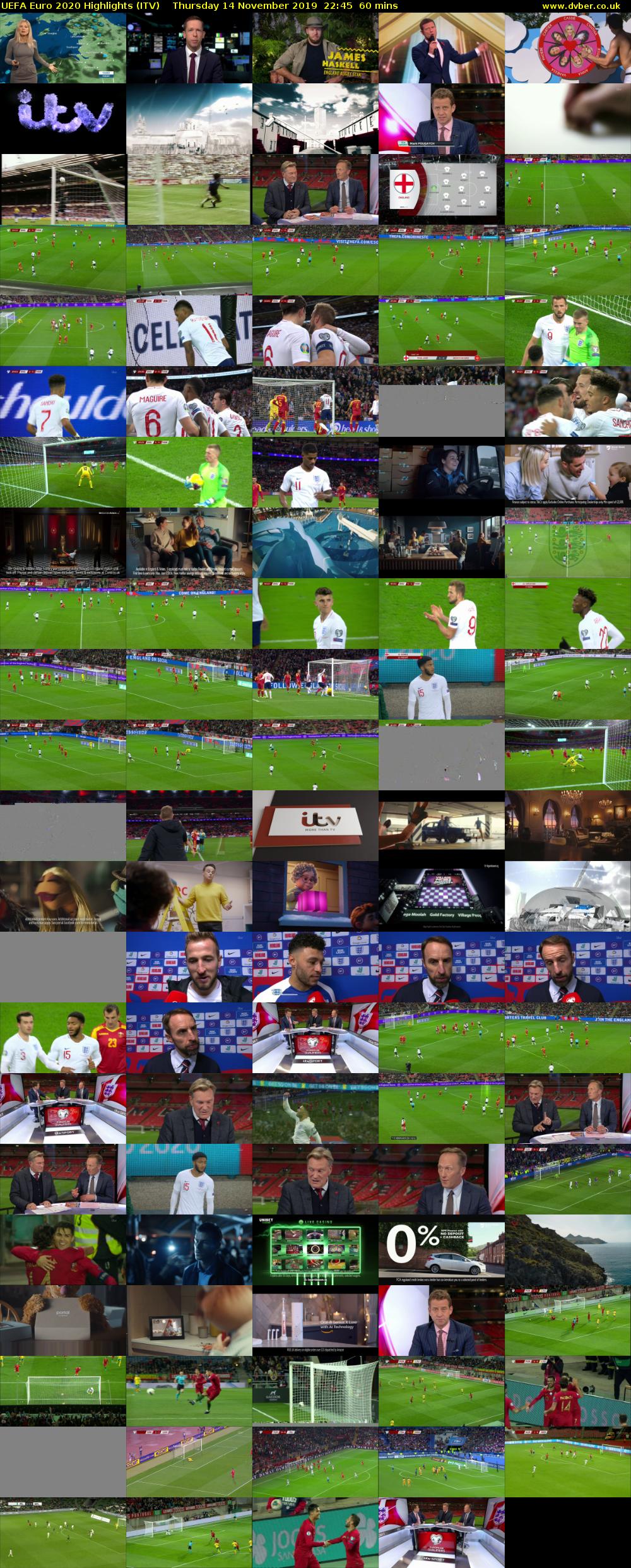 UEFA Euro 2020 Highlights (ITV) Thursday 14 November 2019 22:45 - 23:45