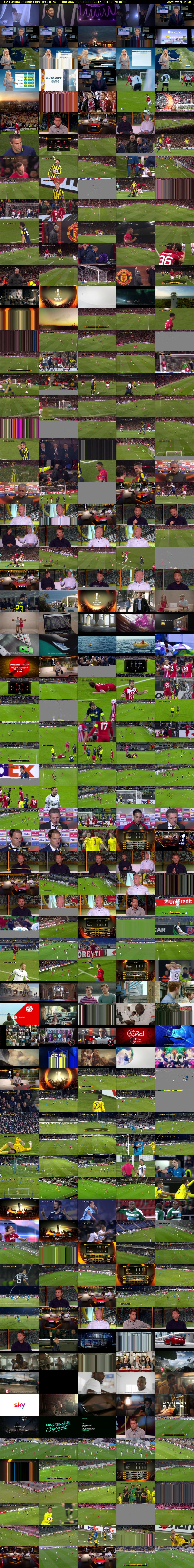 UEFA Europa League Highlights (ITV) Thursday 20 October 2016 22:40 - 23:55