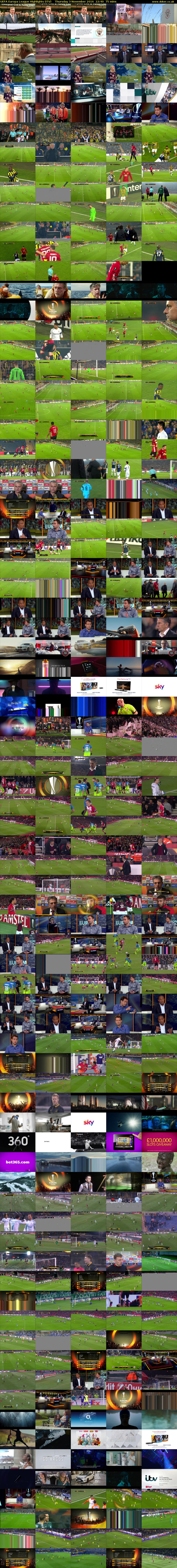 UEFA Europa League Highlights (ITV) Thursday 3 November 2016 22:40 - 23:55