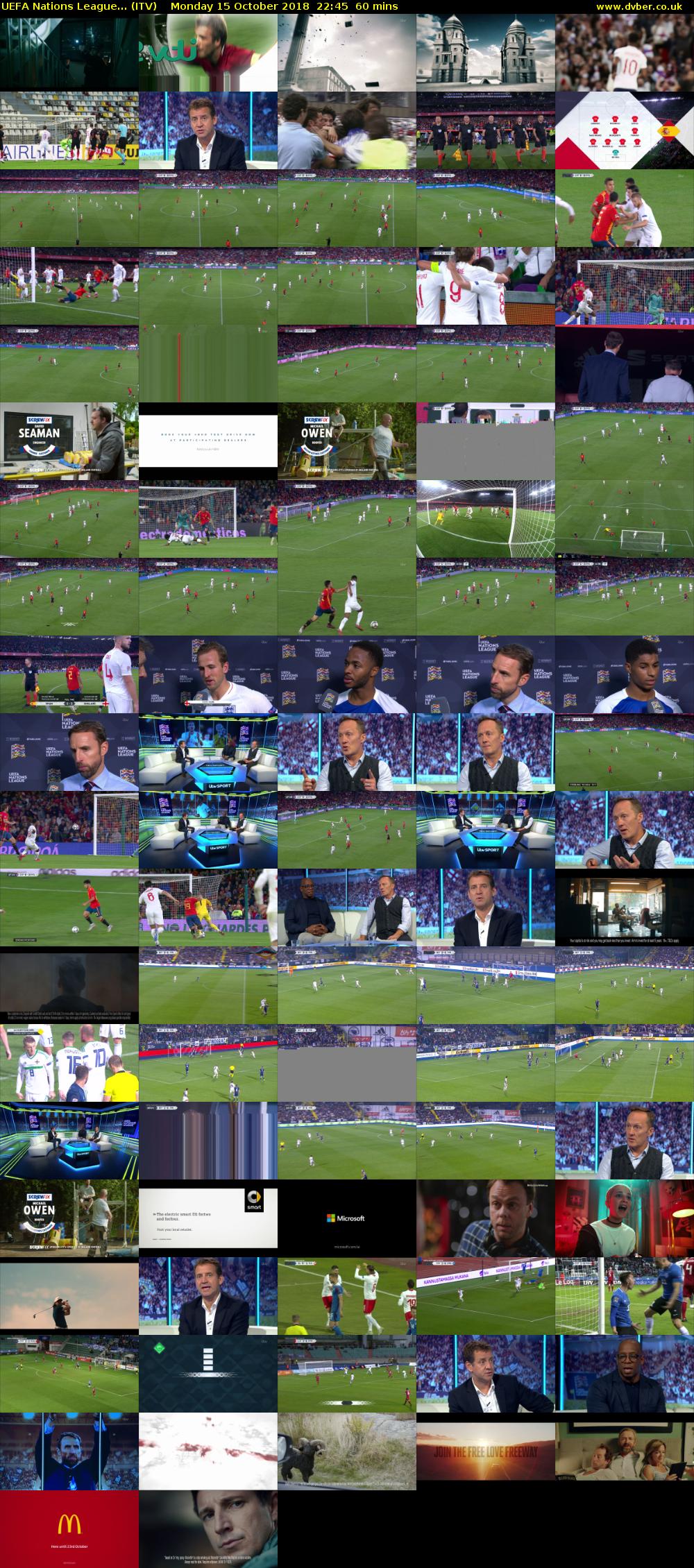 UEFA Nations League... (ITV) Monday 15 October 2018 22:45 - 23:45