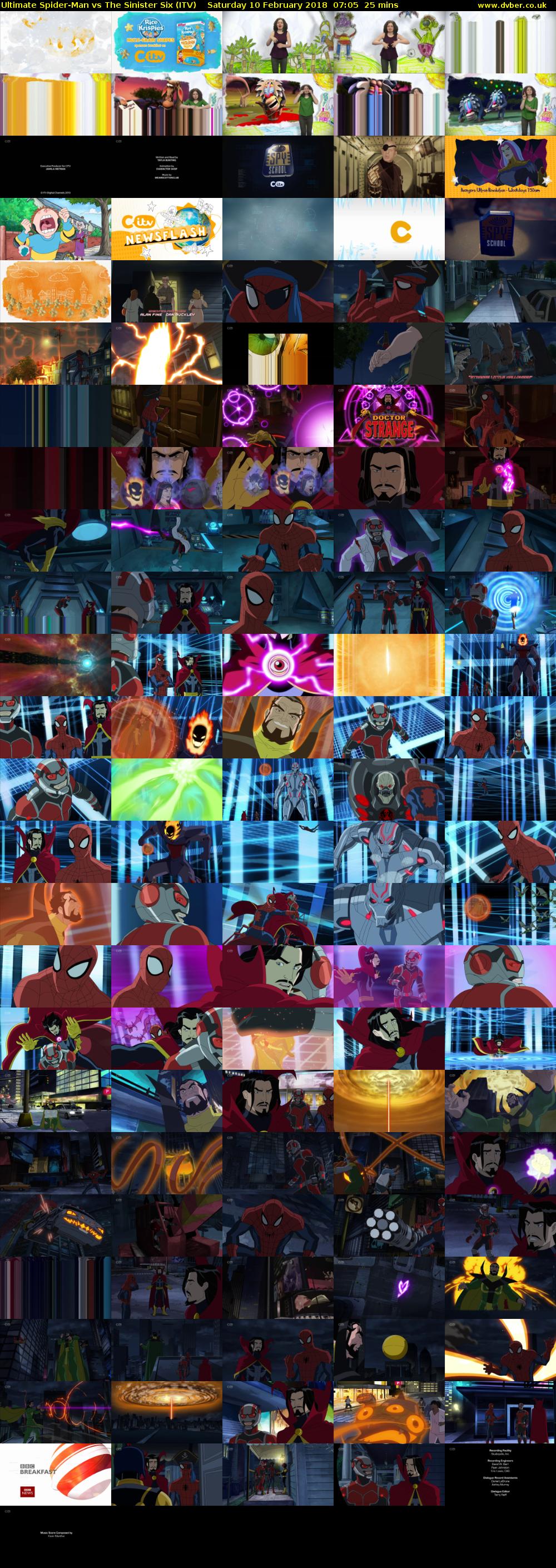 Ultimate Spider-Man vs The Sinister Six (ITV) Saturday 10 February 2018 07:05 - 07:30