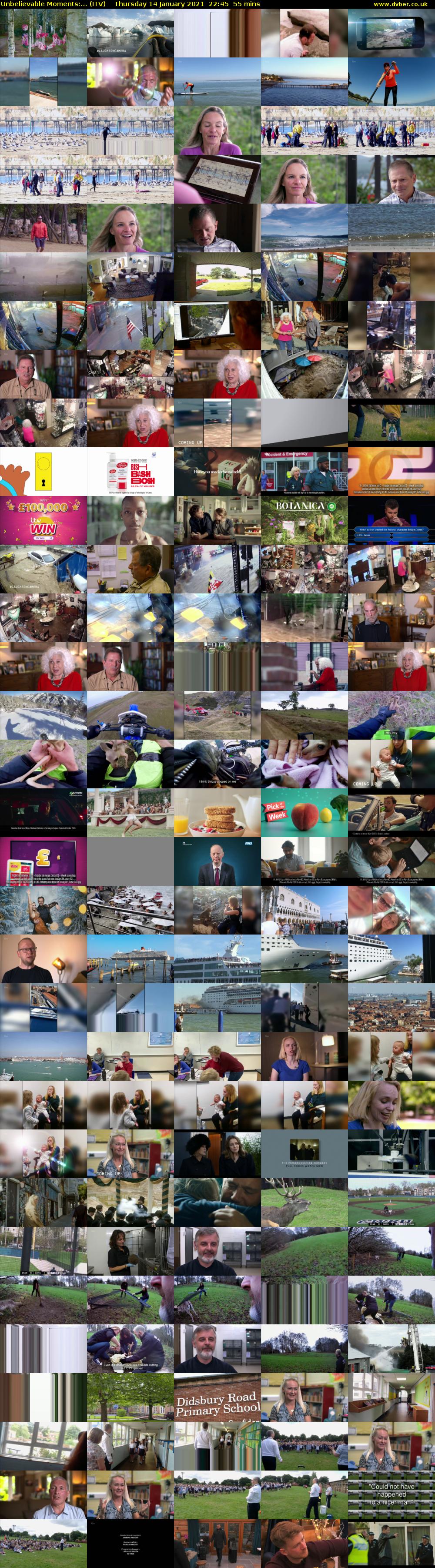 Unbelievable Moments:... (ITV) Thursday 14 January 2021 22:45 - 23:40