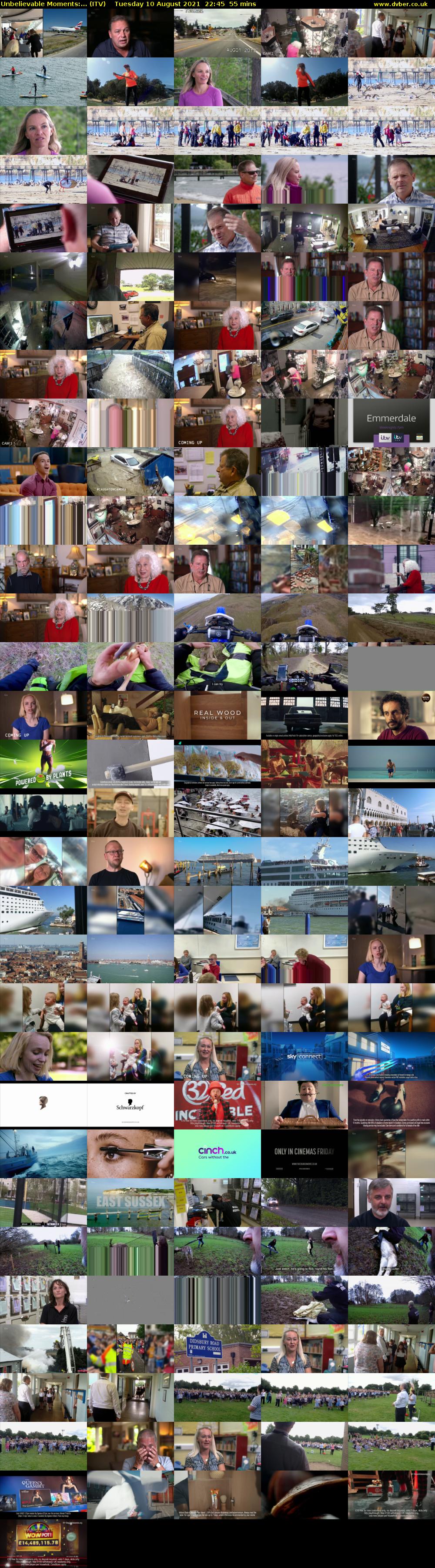 Unbelievable Moments:... (ITV) Tuesday 10 August 2021 22:45 - 23:40