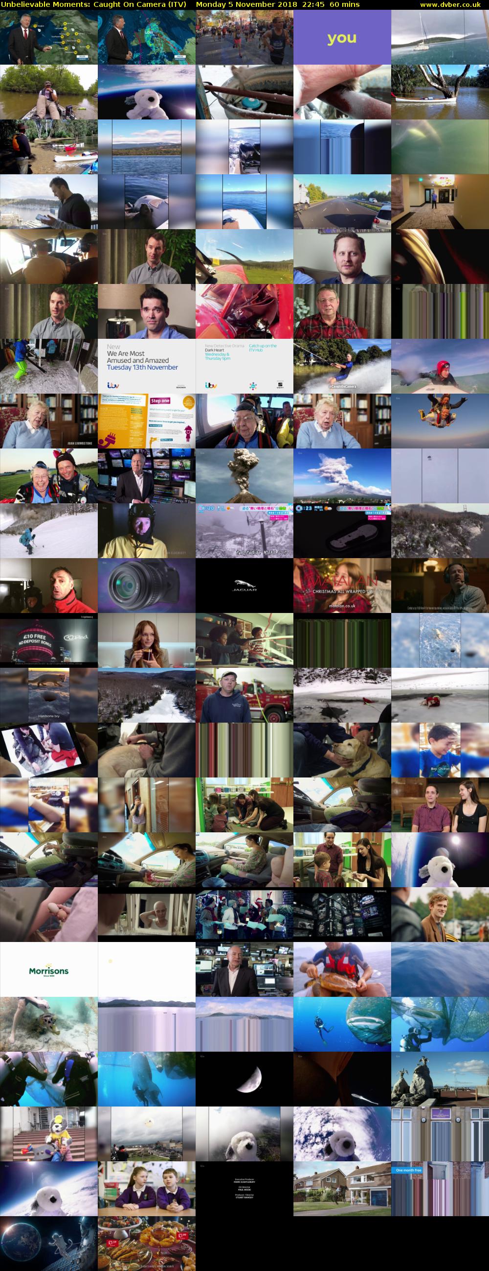 Unbelievable Moments: Caught On Camera (ITV) Monday 5 November 2018 22:45 - 23:45