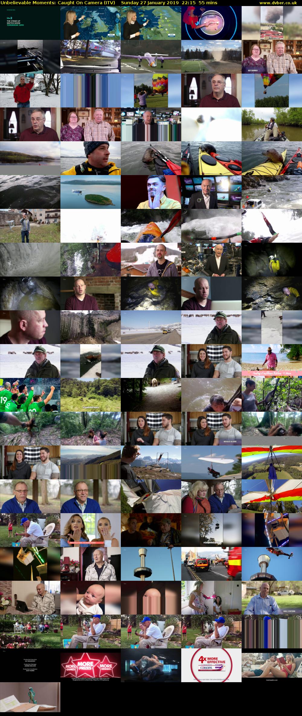 Unbelievable Moments: Caught On Camera (ITV) Sunday 27 January 2019 22:15 - 23:10