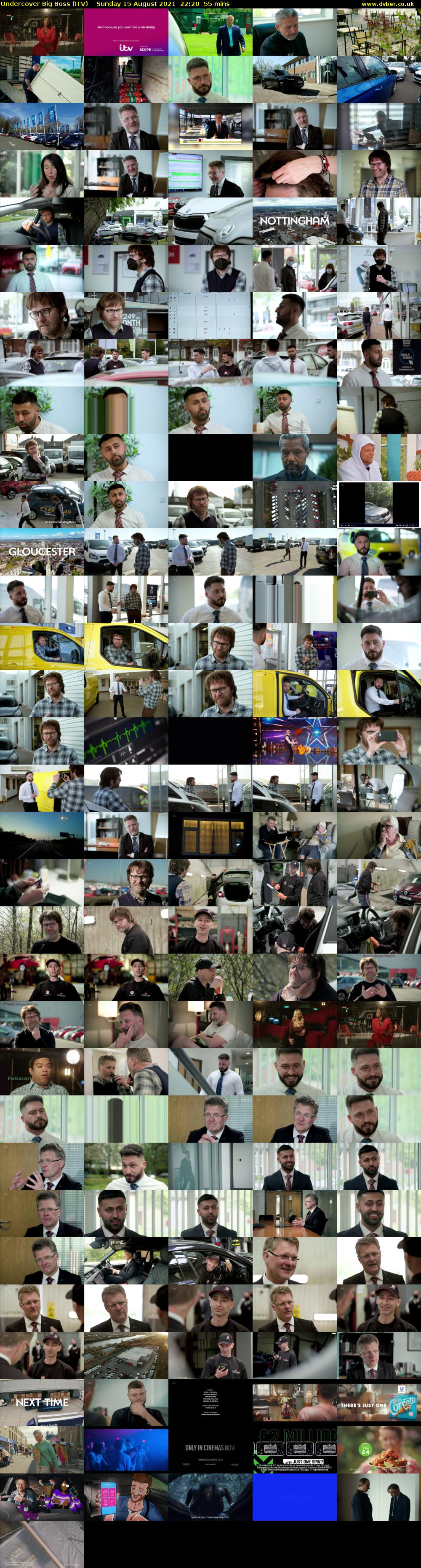 Undercover Big Boss (ITV) Sunday 15 August 2021 22:20 - 23:15