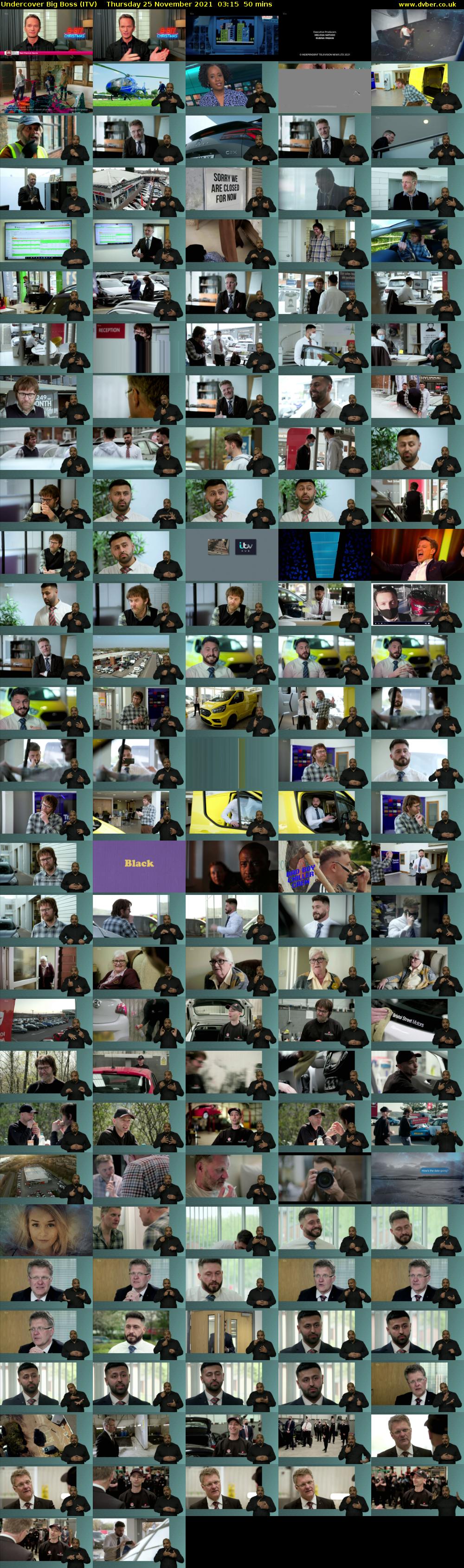 Undercover Big Boss (ITV) Thursday 25 November 2021 03:15 - 04:05