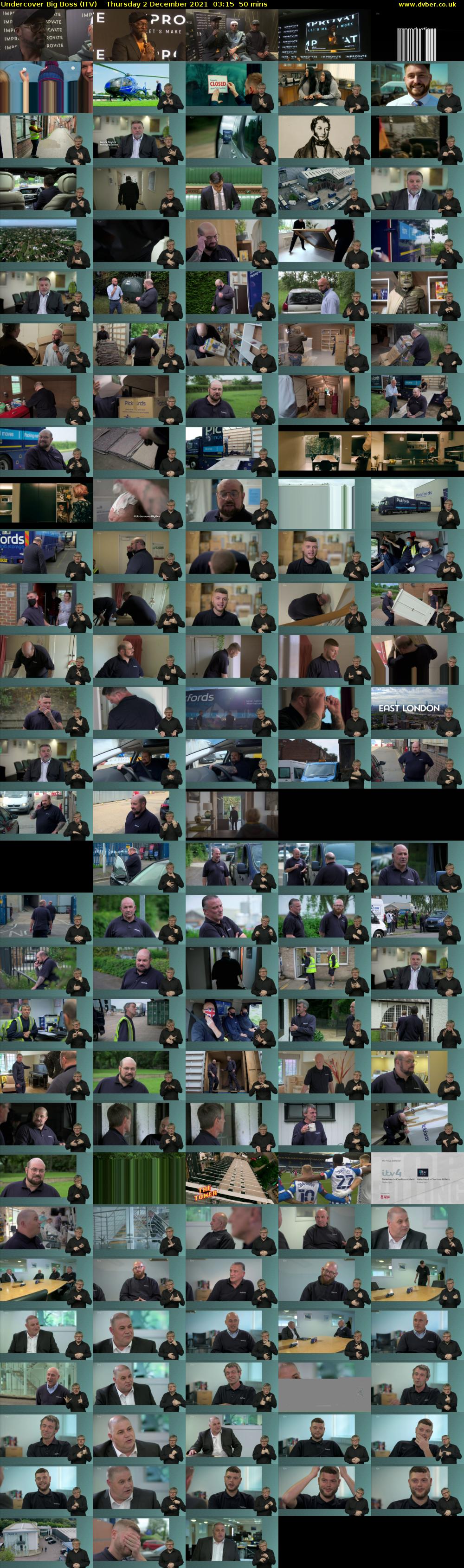 Undercover Big Boss (ITV) Thursday 2 December 2021 03:15 - 04:05