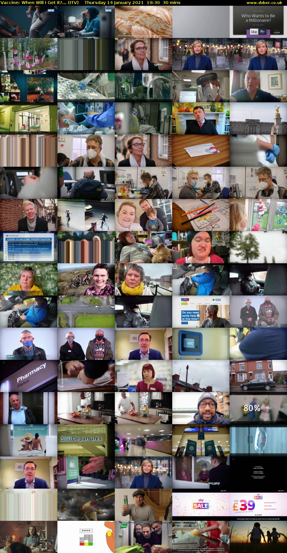 Vaccine: When Will I Get It?... (ITV) Thursday 14 January 2021 19:30 - 20:00