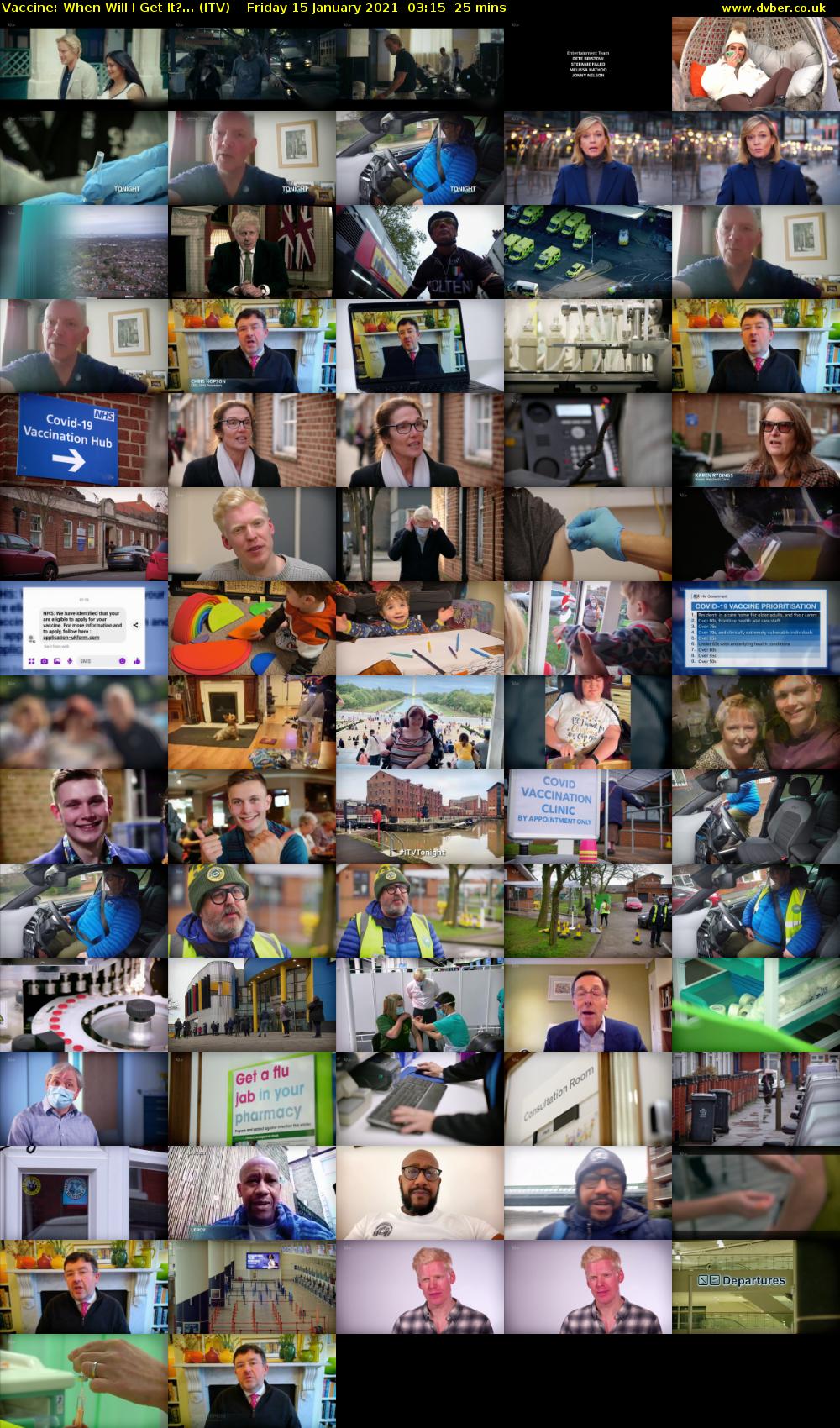 Vaccine: When Will I Get It?... (ITV) Friday 15 January 2021 03:15 - 03:40