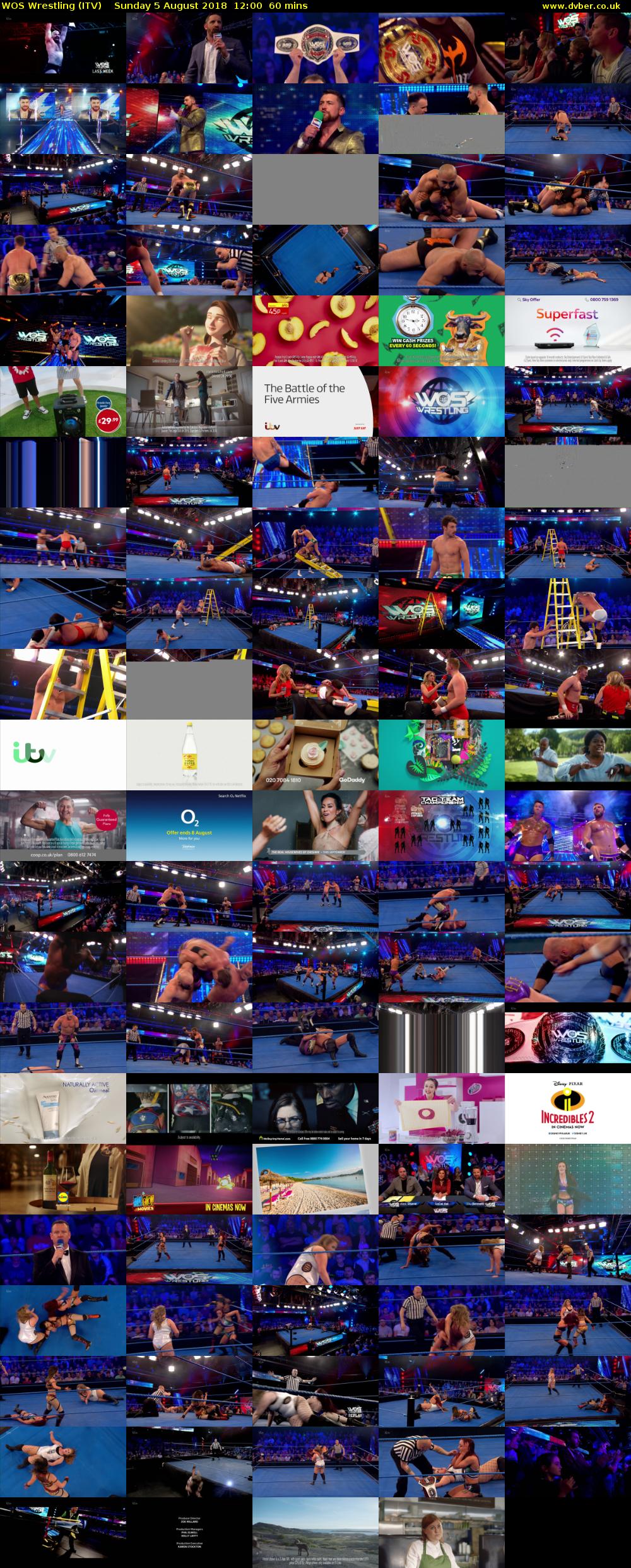 WOS Wrestling (ITV) Sunday 5 August 2018 12:00 - 13:00
