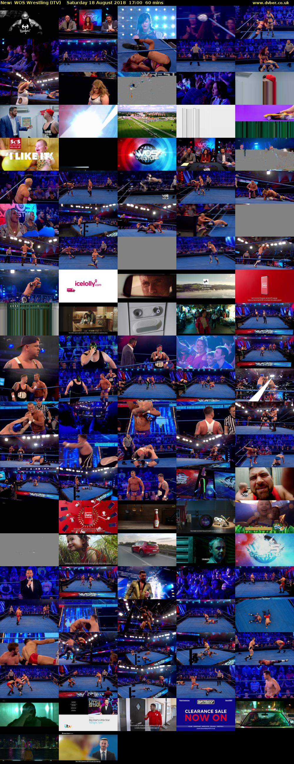 WOS Wrestling (ITV) Saturday 18 August 2018 17:00 - 18:00