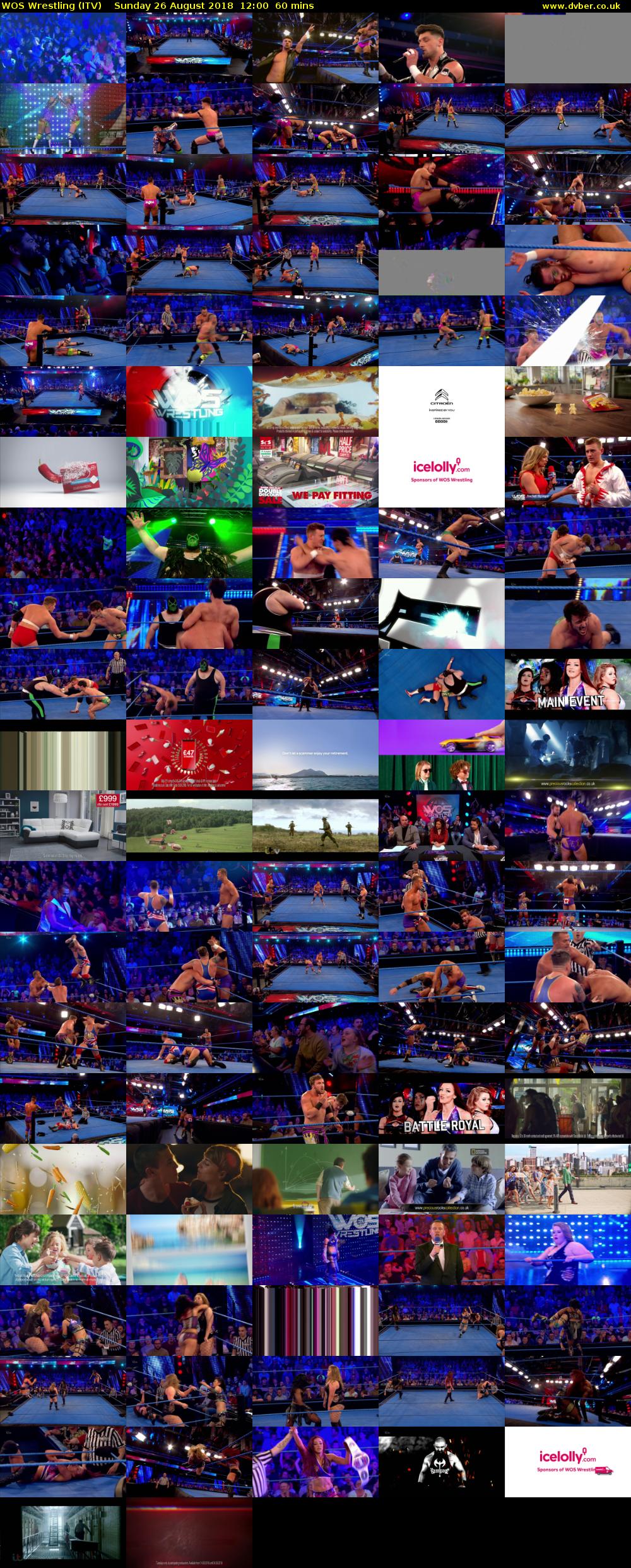 WOS Wrestling (ITV) Sunday 26 August 2018 12:00 - 13:00