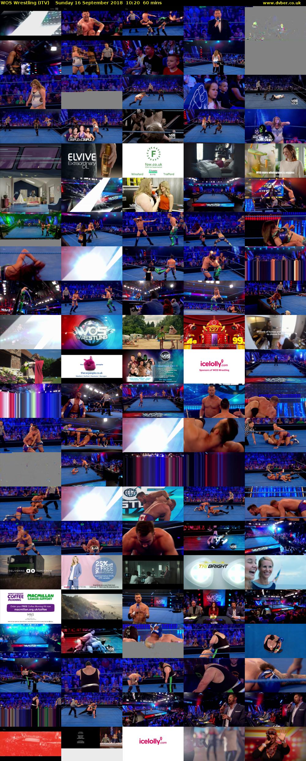 WOS Wrestling (ITV) Sunday 16 September 2018 10:20 - 11:20