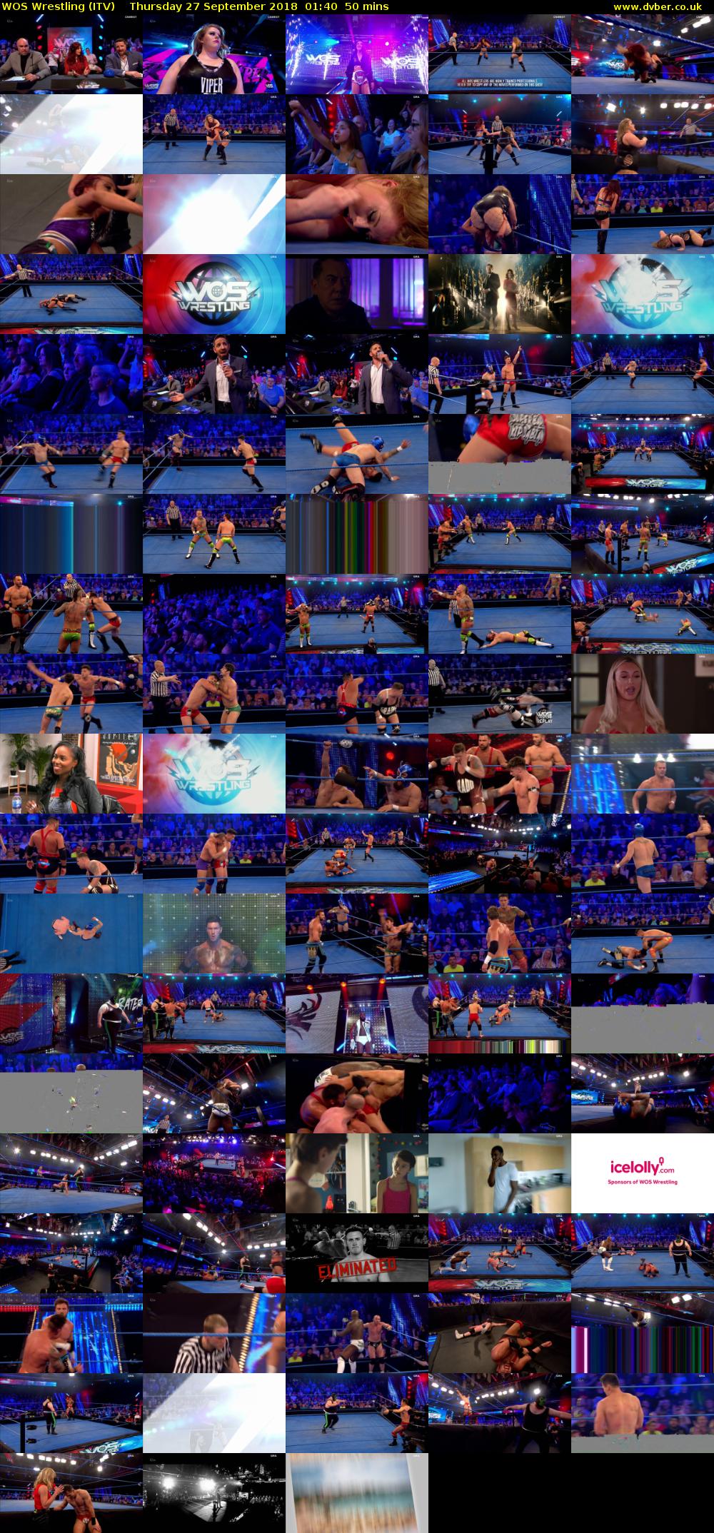 WOS Wrestling (ITV) Thursday 27 September 2018 01:40 - 02:30