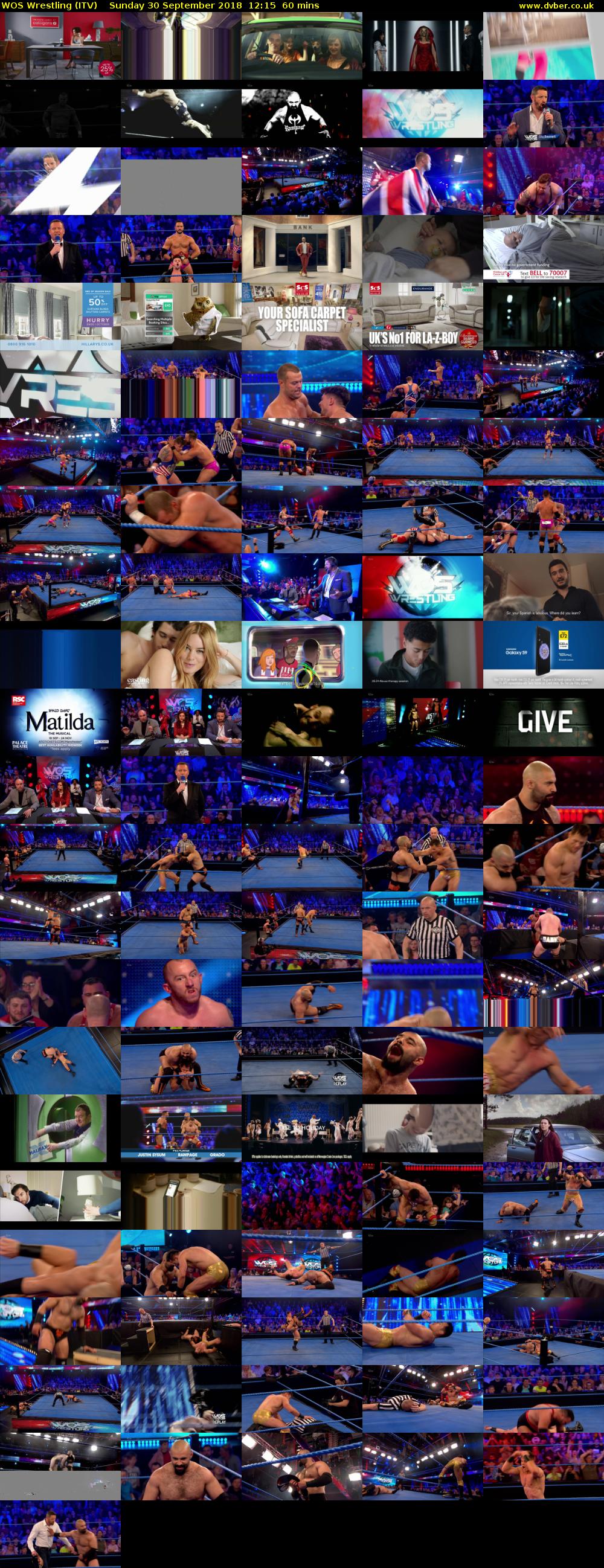 WOS Wrestling (ITV) Sunday 30 September 2018 12:15 - 13:15