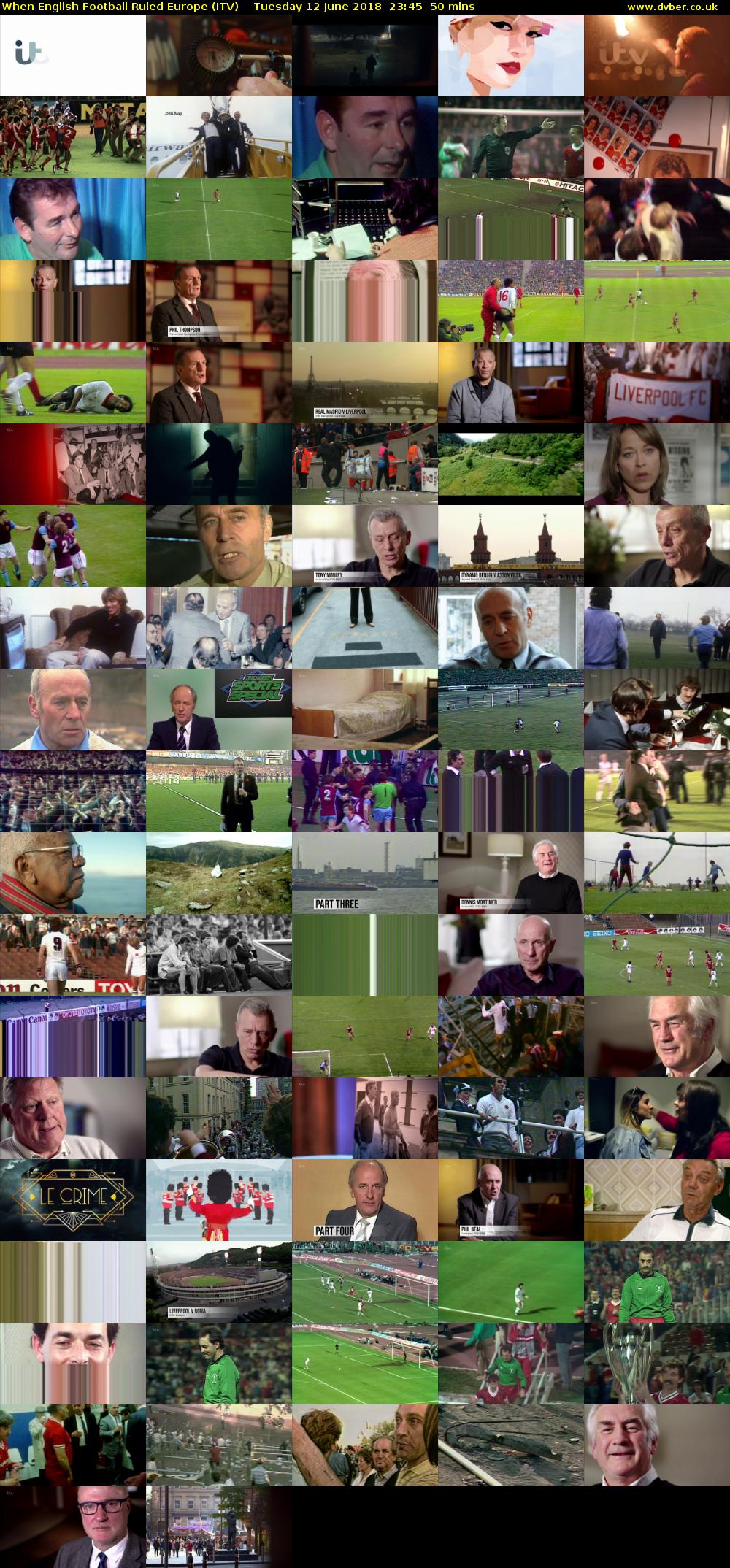 When English Football Ruled Europe (ITV) Tuesday 12 June 2018 23:45 - 00:35