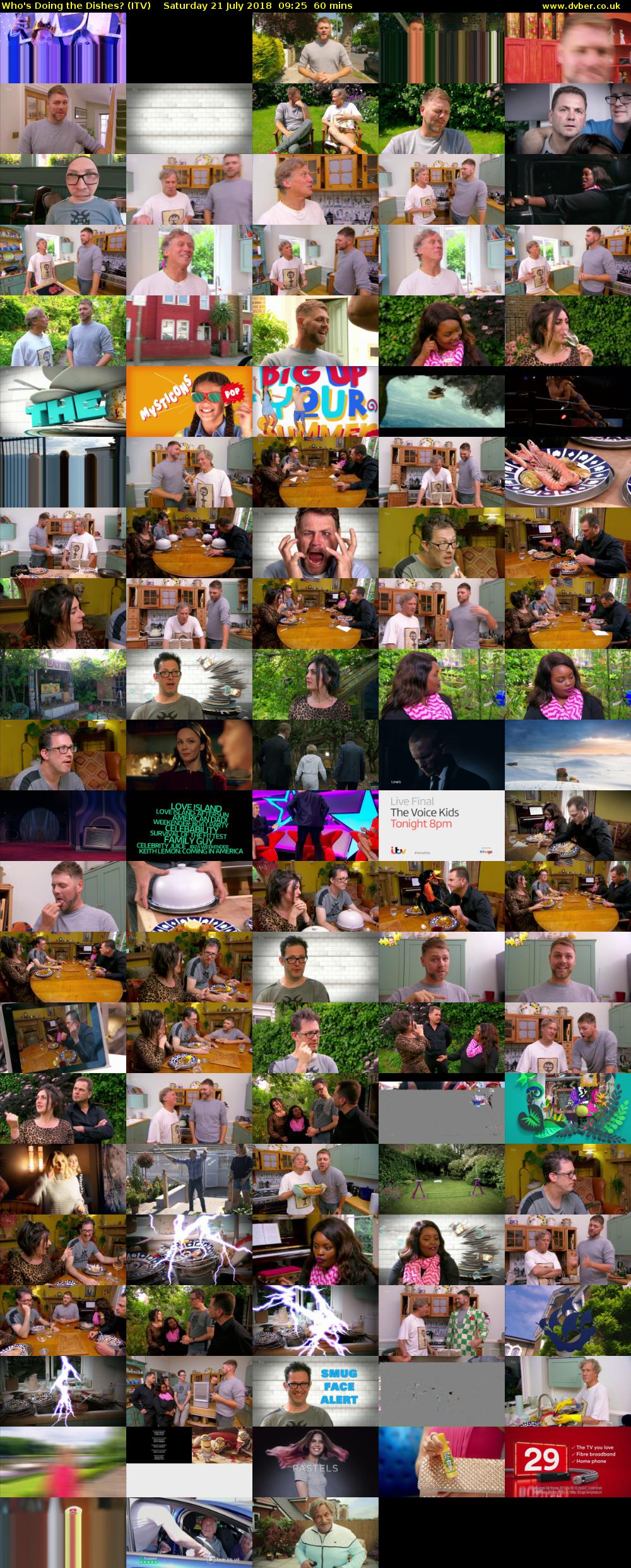 Who's Doing the Dishes? (ITV) Saturday 21 July 2018 09:25 - 10:25