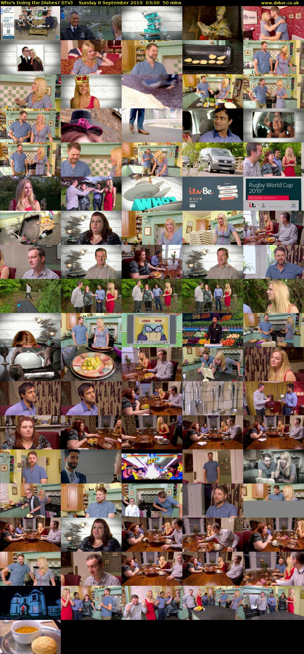 Who's Doing the Dishes? (ITV) Sunday 8 September 2019 03:00 - 03:50