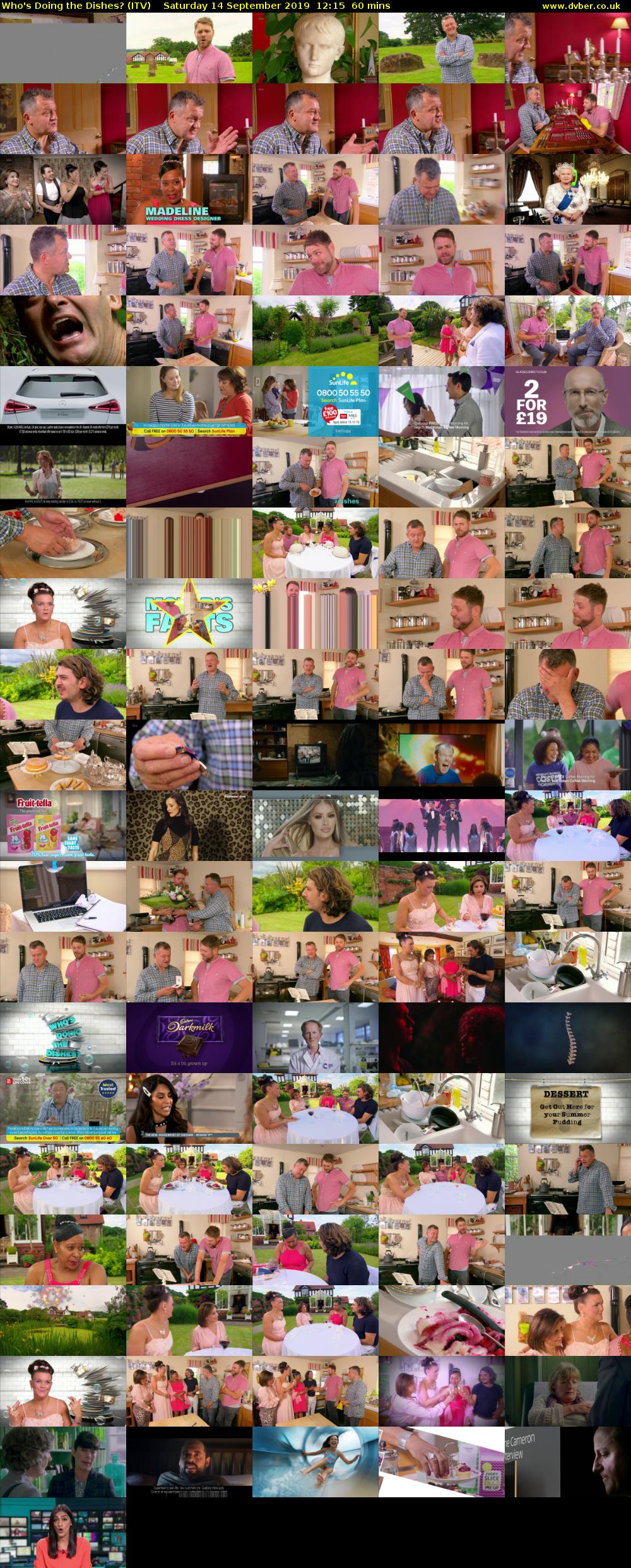 Who's Doing the Dishes? (ITV) Saturday 14 September 2019 12:15 - 13:15