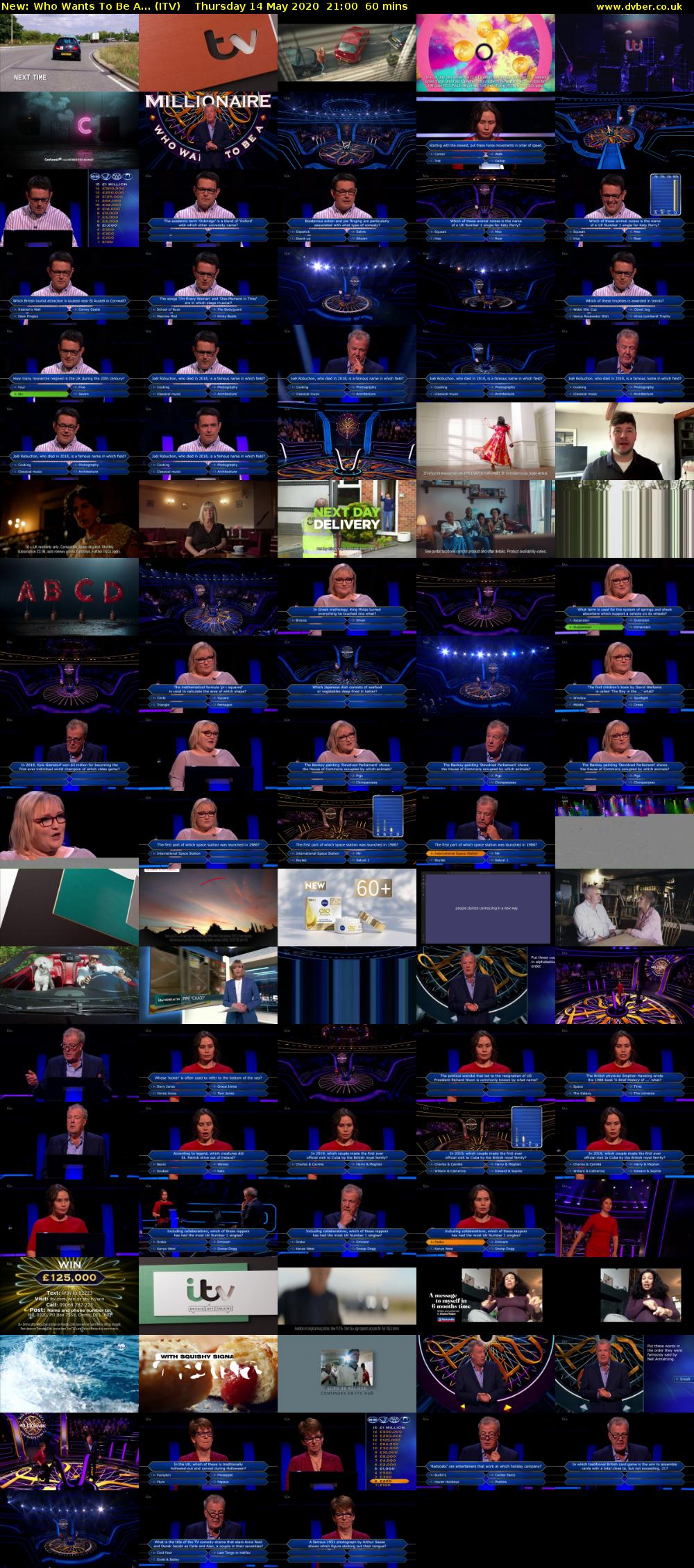 Who Wants To Be A... (ITV) Thursday 14 May 2020 21:00 - 22:00