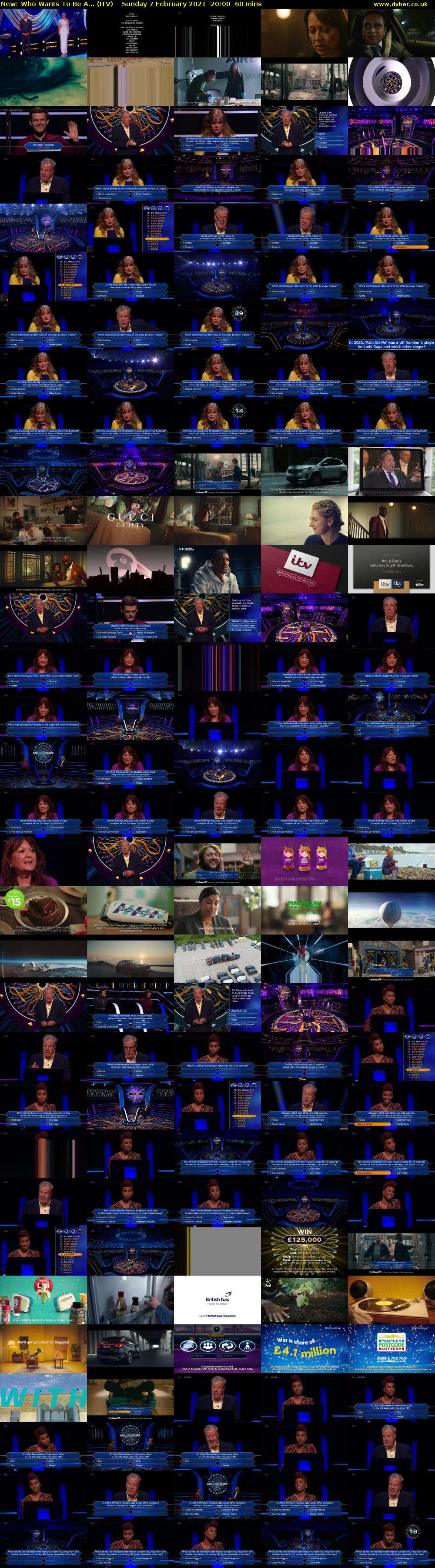 Who Wants To Be A... (ITV) Sunday 7 February 2021 20:00 - 21:00
