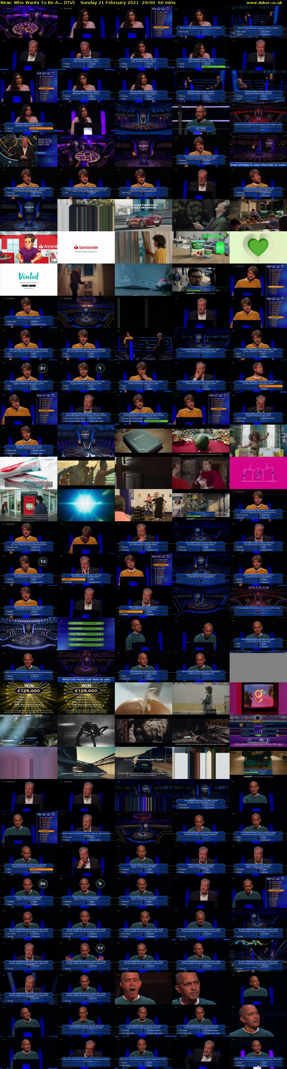 Who Wants To Be A... (ITV) Sunday 21 February 2021 20:00 - 21:00