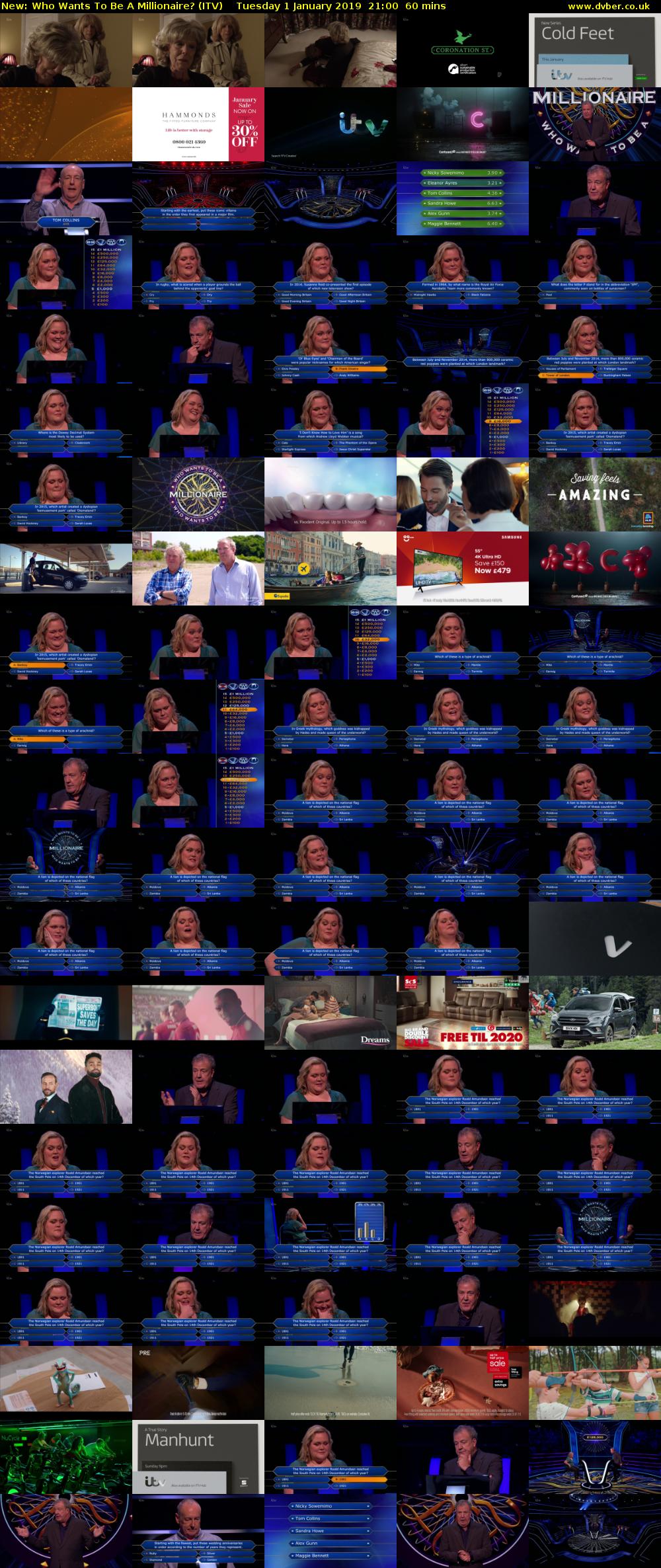 Who Wants To Be A Millionaire? (ITV) Tuesday 1 January 2019 21:00 - 22:00
