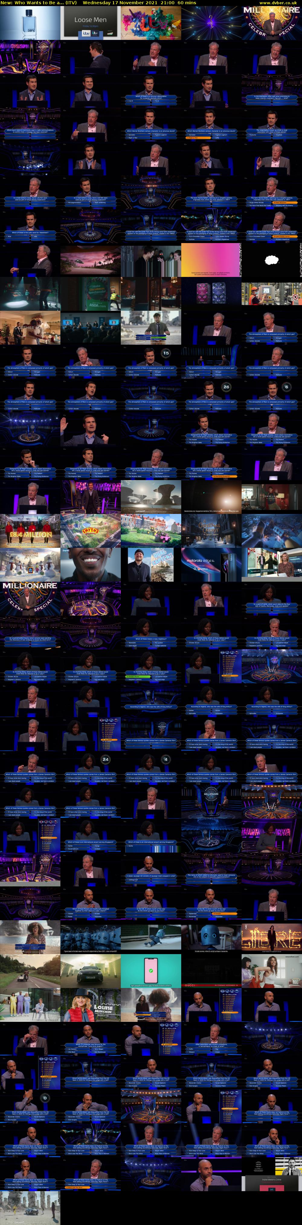 Who Wants to Be a... (ITV) Wednesday 17 November 2021 21:00 - 22:00