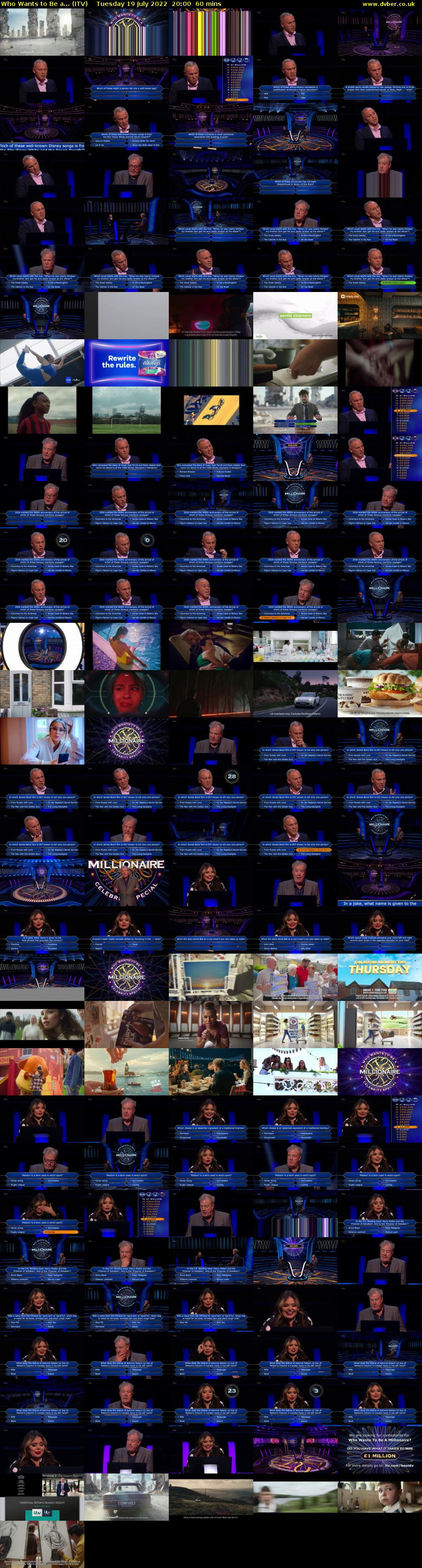 Who Wants to Be a... (ITV) Tuesday 19 July 2022 20:00 - 21:00