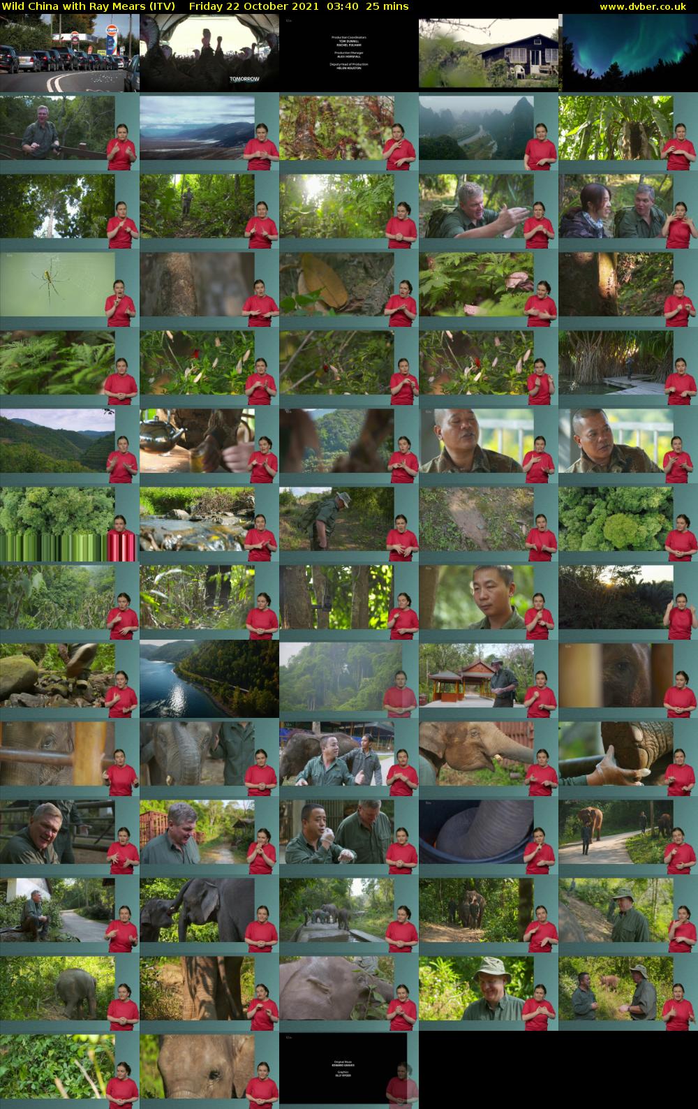 Wild China with Ray Mears (ITV) Friday 22 October 2021 03:40 - 04:05