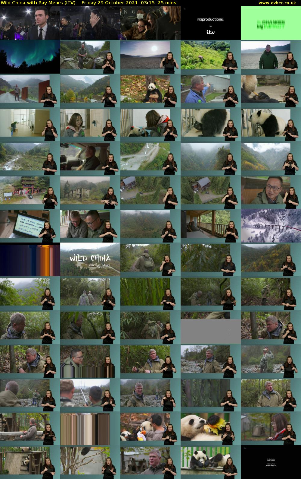 Wild China with Ray Mears (ITV) Friday 29 October 2021 03:15 - 03:40