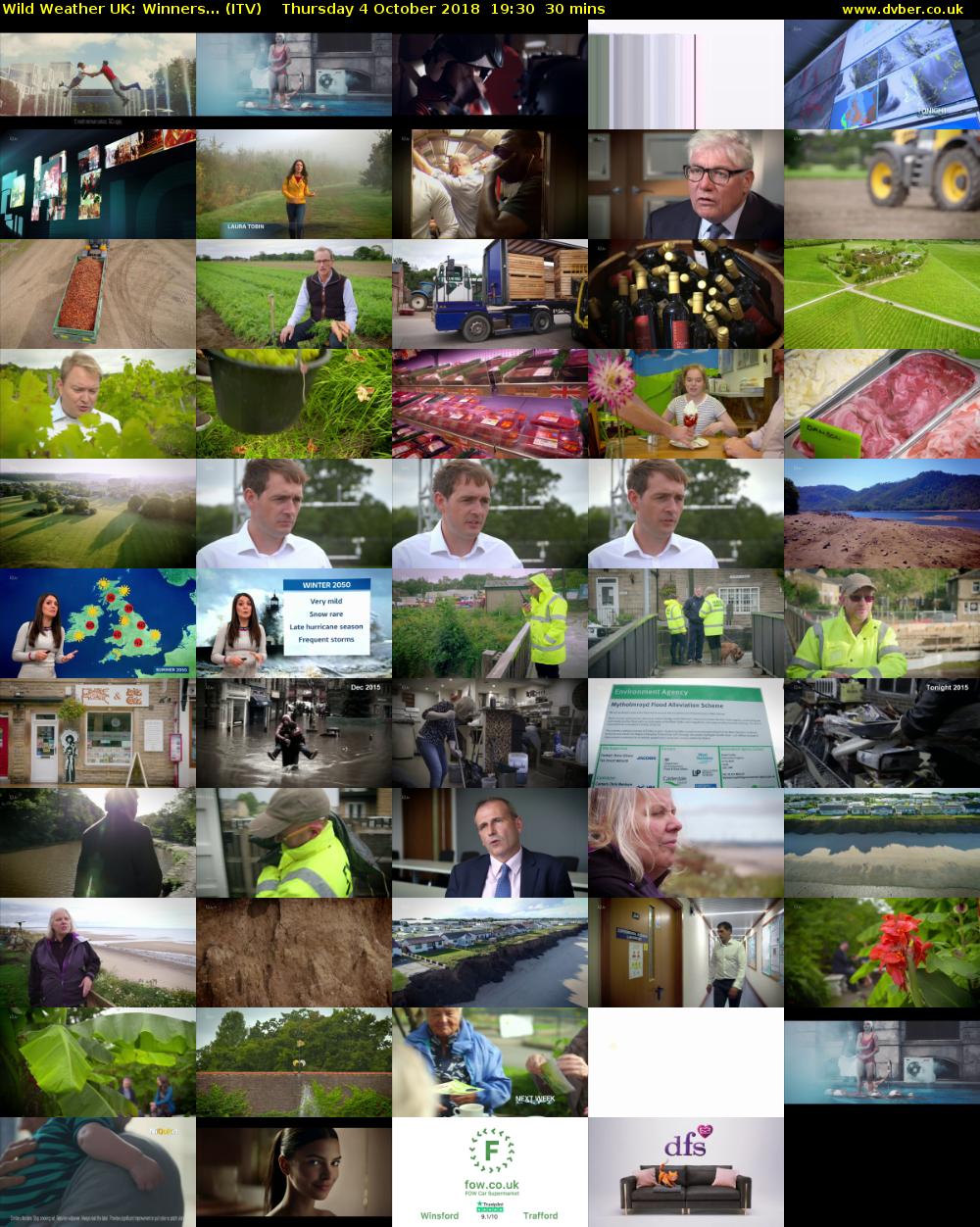 Wild Weather UK: Winners... (ITV) Thursday 4 October 2018 19:30 - 20:00