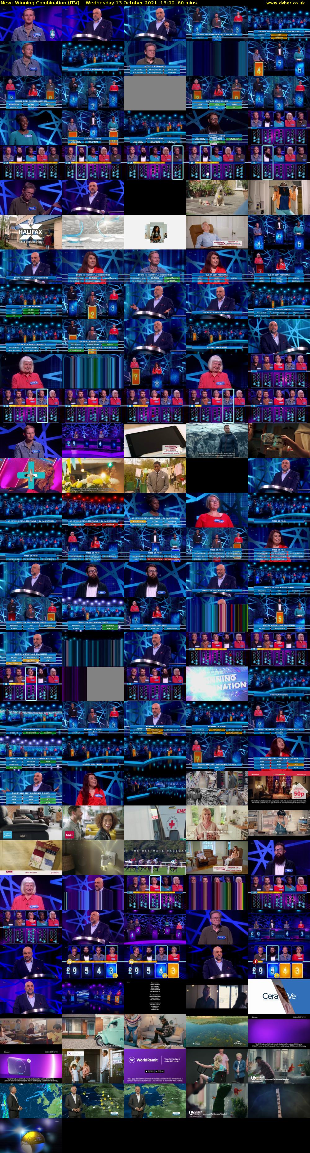 Winning Combination (ITV) Wednesday 13 October 2021 15:00 - 16:00