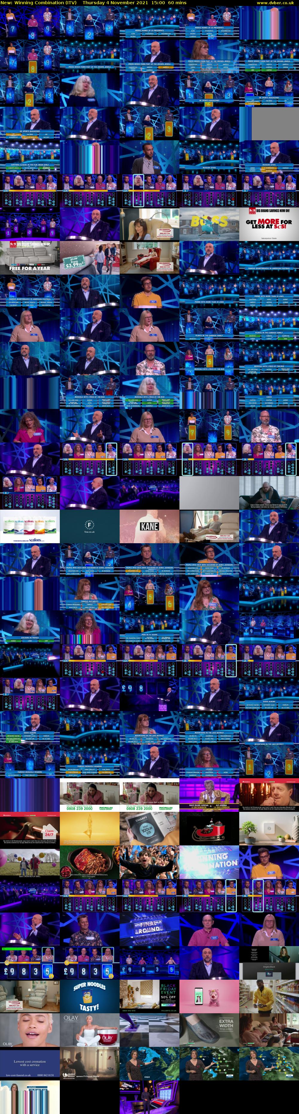 Winning Combination (ITV) Thursday 4 November 2021 15:00 - 16:00