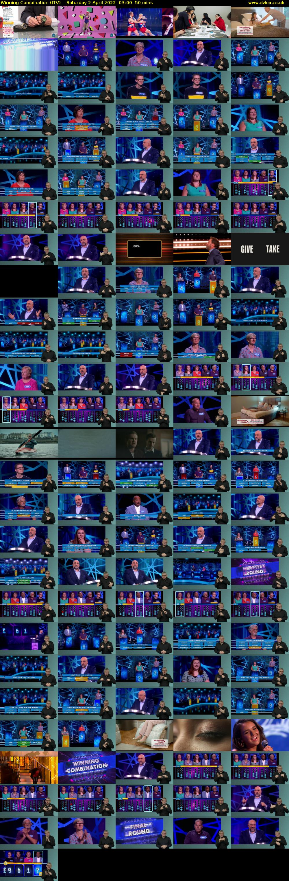 Winning Combination (ITV) Saturday 2 April 2022 03:00 - 03:50