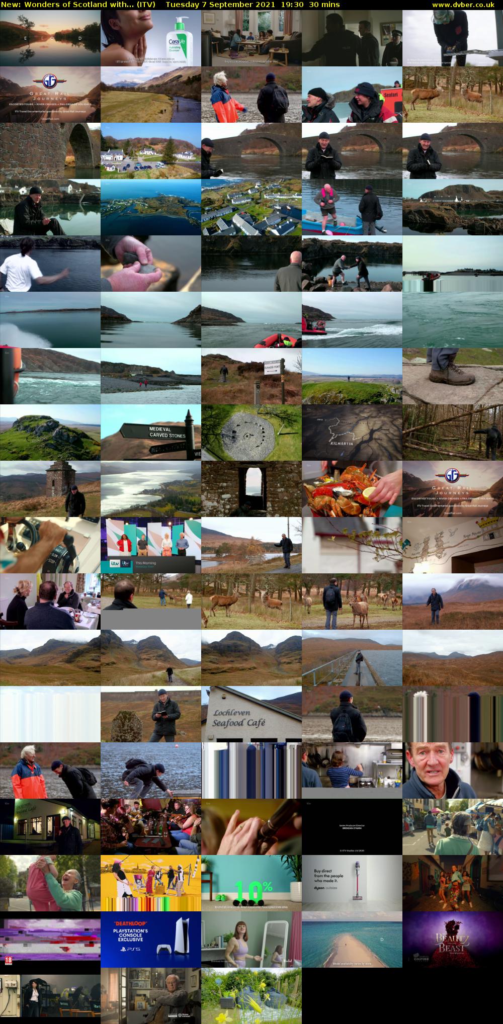 Wonders of Scotland with... (ITV) Tuesday 7 September 2021 19:30 - 20:00