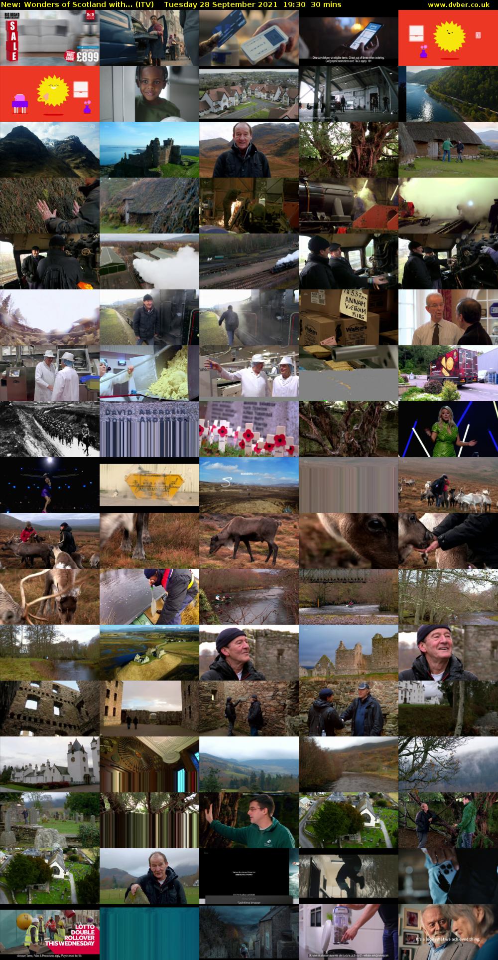 Wonders of Scotland with... (ITV) Tuesday 28 September 2021 19:30 - 20:00