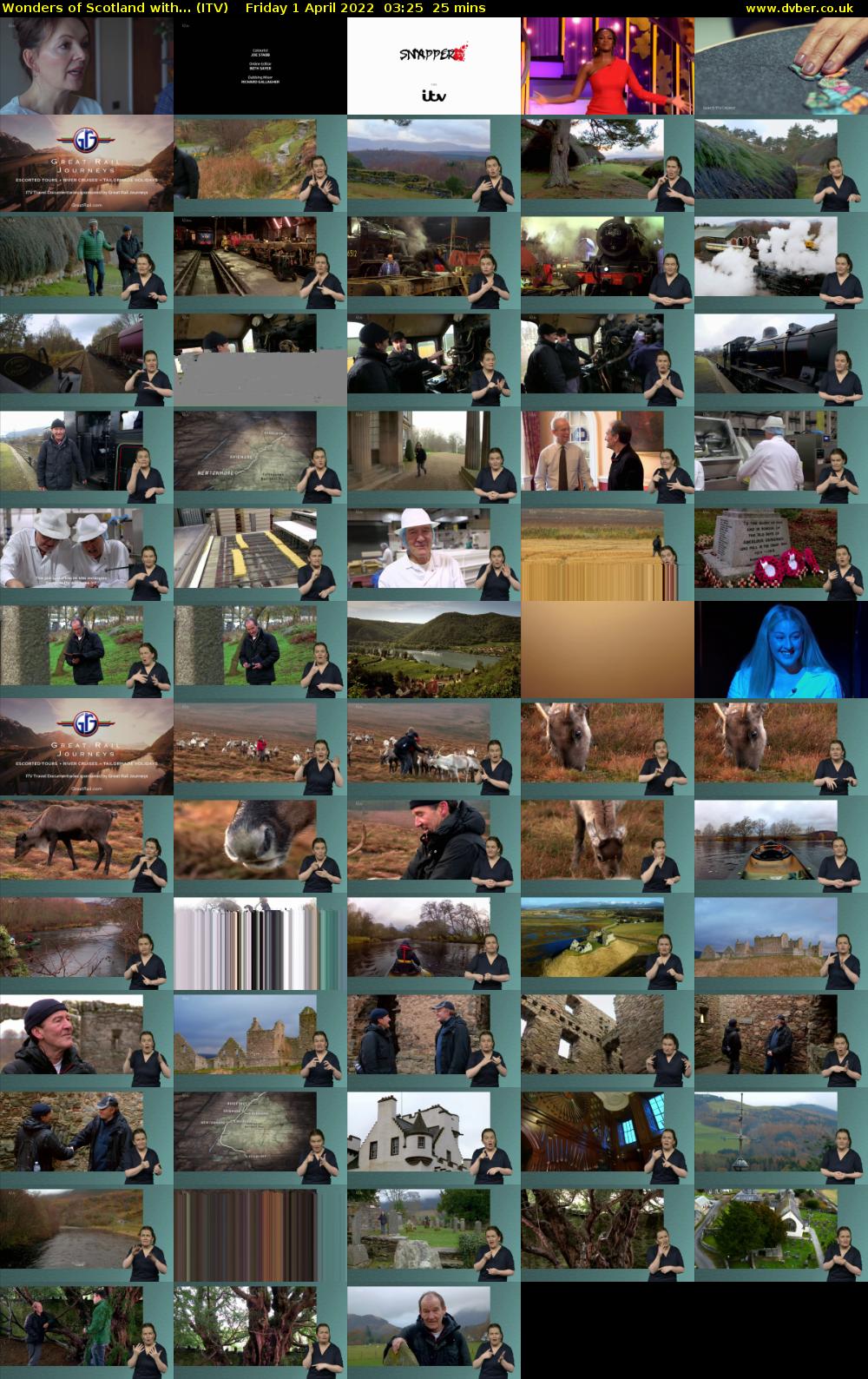 Wonders of Scotland with... (ITV) Friday 1 April 2022 03:25 - 03:50