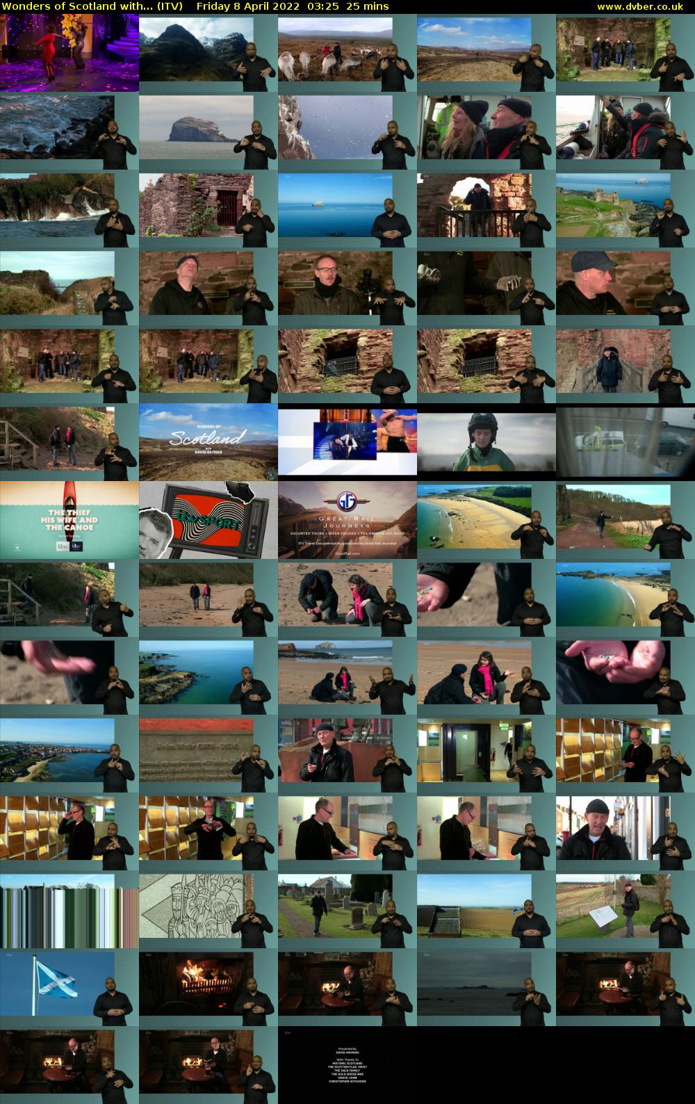 Wonders of Scotland with... (ITV) Friday 8 April 2022 03:25 - 03:50