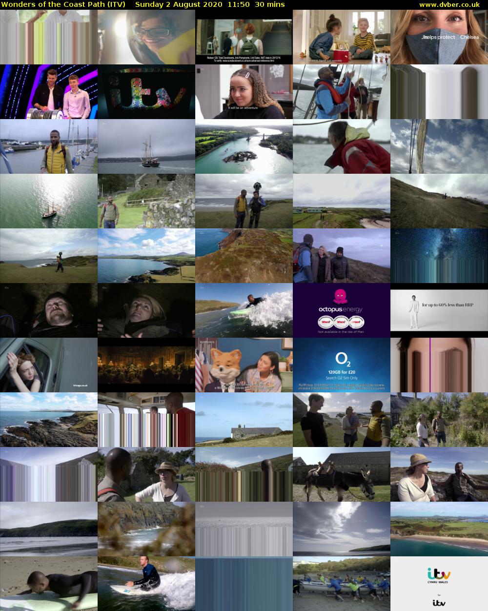Wonders of the Coast Path (ITV) Sunday 2 August 2020 11:50 - 12:20
