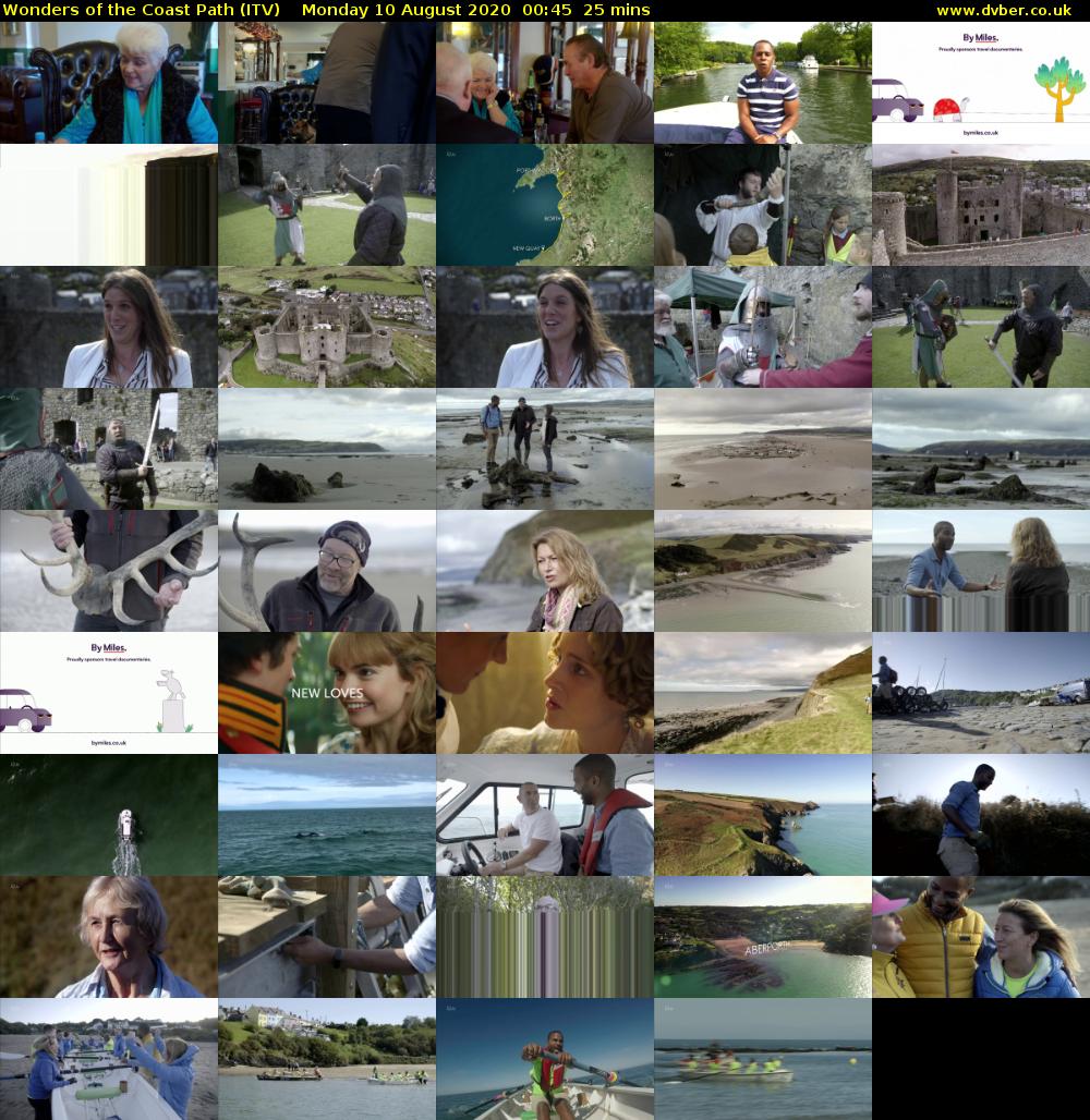 Wonders of the Coast Path (ITV) Monday 10 August 2020 00:45 - 01:10
